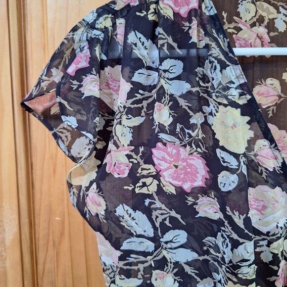 Reformed Dress Women Large Sheer Floral Cottagecore Prairiecore Farmcore Country - Picture 4 of 9